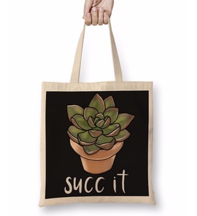 Succulent Bez Çanta Uzun Saplı