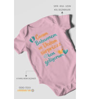Babaanneye ve Dedeye Özel Kısa Kollu Bebek Body %100 Pamuk