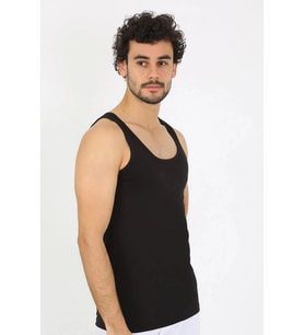 Giyim Erkek Penye Siyah Atlet