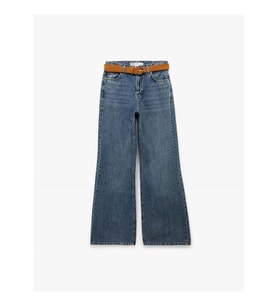 Koton İspanyol Paça indigo Kadın Jean Pantolon 6SAL40138MD