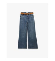 Koton İspanyol Paça indigo Kadın Jean Pantolon 6SAL40138MD