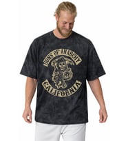 Sons Of Anarchy Rock Metal Müzik Grubu Baskılı Unisex Oversize Vintage Yıkamalı Tişört
