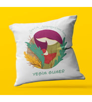 Kişiye Özel Seni Çok Seviyorum Canım Annem Temalı   Saten Yastık (Beyaz)