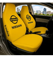 Nissan Uyumlu Penye Araç Koltuk Kılıfı - Ön ve Arka Oto Kılıf Takımı (Sarı)