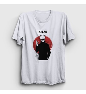 Presmono Unisex Beyaz Satoru Anime Jujutsu Kaisen T-Shirt 130601tt