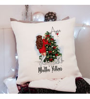 Mutlu Yıllar & Merry Christmas & Yılbaşı Tasarımlı Yastık Kişiye Özel