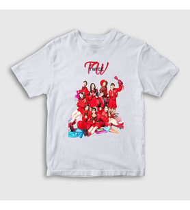 Presmono Unisex Çocuk Beyaz Poster K-Pop Twice T-Shirt 281369tt
