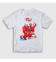 Presmono Unisex Çocuk Beyaz Poster K-Pop Twice T-Shirt 281369tt