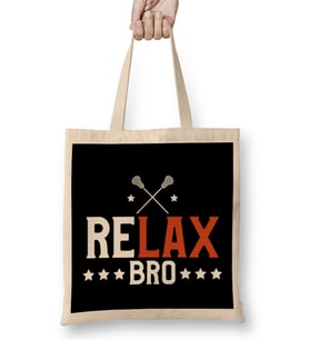 Referee Funny ReLAX Bro Funny Lacrosse Pun Player & Coach Bez Çanta Uzun Saplı