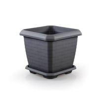 Omnipazar SO-HK04 Hisar Kare Tabaklı Saksı 44 lt No 4 Antrasit (116)