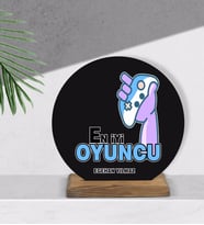 BK Gift Kişiye Özel En İyi Oyuncu Tasarımlı Ahşap Plak-2