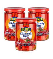 Burcu Kozlenmis Biber 560 gr Cam x 3 Adet
