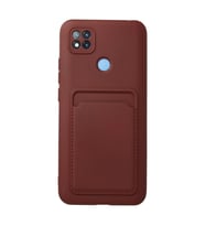 Xiaomi Redmi 9c Kılıf Kelvin Kartvizitli Silikon - Bordo