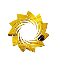 SPİRAL002 MODEL MODERN TASARIM MDF ÜZERİ AKRİLİK DUVAR DEKORASYON ÜRÜNLERİ GOLD RENK 50 x 50 CM