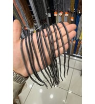 Hematit Taşı Dalgalı Rondela Kesim 4x2mm- Parlak Füme Doğal Taş Dizi