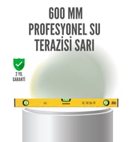 600 Mm Su Terazisi Sarı Dayanıklı Gövde Hassas Ölçüm