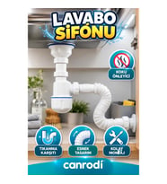 Esnek Lavabo Gider Sifonu Koku Önleyici ve Tıkanma Karşıtı Bağlantı Seti