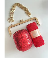 Metalik Rafya Ve Supra İpli Kit (Kırmızı)