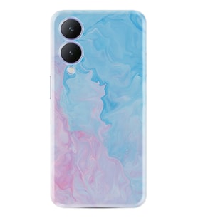 Vivo Y17S Kılıf Resimli Desenli Baskılı Silikon Pink Blue Abstract 1385