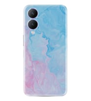 Vivo Y17S Kılıf Resimli Desenli Baskılı Silikon Pink Blue Abstract 1385