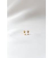 Kişiye Özel 925 Ayar Gümüş Minimal Şarap Kadehi Küpe (Gold)