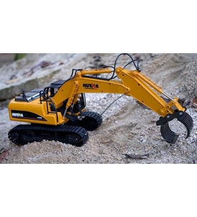 HUINA 1/14 Yüksek Kalite RC Model Paletli Ekskavatör Kereste Kepçesi Uzaktan Kumandalı Çok Fonksiyonlu Metal İş Makinası - 2.4G Full Fonksiyon Sesli ve Işıklı - 1570 -
