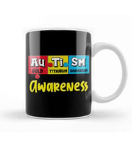 Autism Awareness Puzzle Chemical Periodic Table Kupa Bardak Porselen