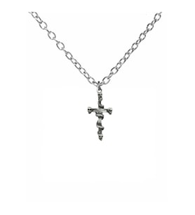 Yılan Sarılı Kurukafa Figürlü Haç Unisex Kolye – 60 cm Zincirli, Metal Gotik ve Alternatif Takı (Gümüş)
