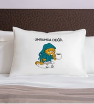 BK Gift Eğlenceli Kedi Tasarımlı Pamuklu Yastık Kılıfı-4 50x70cm , Sevgiliye Hediye, Ev Hediyesi, Tasarım Ev Tekstili