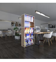 Kenzlife klasörlük raflı rona crd 175*80*30 kitaplık ofis arkalıksız