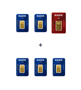 Nadir Gold 24 Ayar 17,5 Gram Külçe Altın (1 Adet 5 Gram Külçe Altın + 5 Adet 2,5 Gram Külçe Altın )