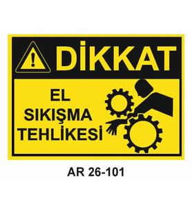 İŞ GÜVENLİĞİ UYARI LEVHASI 1 ADET PVC 21 X 29CM