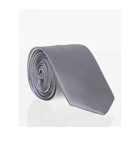 Gri Slim Fit Düz Renk Dokuma Kravat / DDK-24