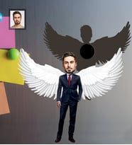 Kişiye Özel Babalar Günü Baba Karikatürlü Ahşap Magnet Model-1