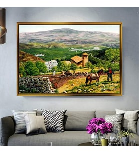 Altın Çerçeveli dekoratif tablo a659 (Gold)