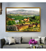 Altın Çerçeveli dekoratif tablo a659 (Gold)