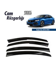 Cam Rüzgarlığı Honda Civic Fc5 2016-2020 Mügen Tip Piano Black