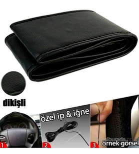 Ford Focus 1 Direksiyon Kılıfı Dikmeli Soft Siyah ( 38×10.5CM )