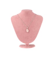 Pembe Kuvars Doğaltaş Kolye Ucu M436