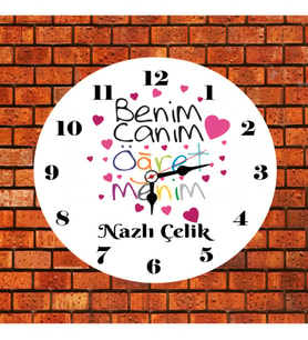 Benim Canım Öğretmenim İsimli Saat Kişiye Özel