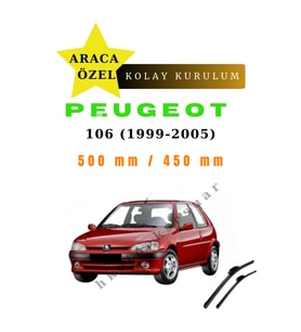 Peugeot 106 (1999-2005) Araca Özel Sİlecek Ön İki