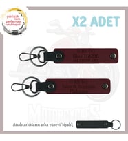 Hız Aşıkları İçin İsim Plaka ve 0 Rh (+) Kan Grubu Kişisel, Acil Durum Deri x2 Anahtarlık, Bordo-Syh (Çok Renkli)