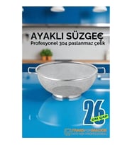 26 Cm Süzgeç - Makarna Süzgeci Pirinç Meyve Süzgeci 304 Paslanmaz Çelik 721940
