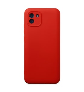 Samsung Galaxy A03 Kılıf Nano İçi Kadife Silikon - Kırmızı