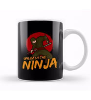 Cute & Funny Unleash The Ninja for Ninja Lovers Kupa Bardak Porselen