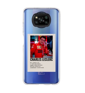 Poco X3 Pro Uyumlu Charles Leclerc Desenli Şeffaf Telefon Kılıfı