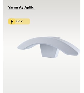 Beyaz Led Yarım Ay Aplik 3200K (Sarı Işık)