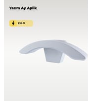 Beyaz Led Yarım Ay Aplik 3200K (Sarı Işık)