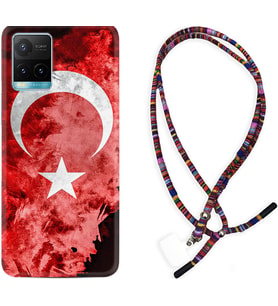 Vivo Y11S Y21S Y20 Y20S Y70 Kılıf Boyun Asklı Rasta Silikon Şanlı Türk Bayrağı 3 1395