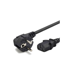 MN54PK C13 3 Pin Kasa Güç Kablosu 1.5 Metre Siyah 1.5 mm 500W PC Monitör UPS Yazıcı Power Kablo